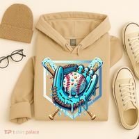 Baseball Drip Ice Cream Sprinkles Baseball Glove Hoodie thumb 4