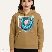 Baseball Drip Ice Cream Sprinkles Baseball Glove Hoodie thumb 5
