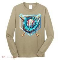 Baseball Drip Ice Cream Sprinkles Baseball Glove Long Sleeve Shirt thumb 0