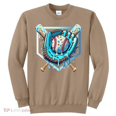 Baseball Drip Ice Cream Sprinkles Baseball Glove Sweatshirt