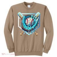 Baseball Drip Ice Cream Sprinkles Baseball Glove Sweatshirt thumb 0