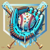 Baseball Drip Ice Cream Sprinkles Baseball Glove Sweatshirt thumb 2