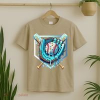 Baseball Drip Ice Cream Sprinkles Baseball Glove T-Shirt thumb 2