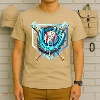 Baseball Drip Ice Cream Sprinkles Baseball Glove T-Shirt thumb 6