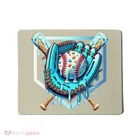 Baseball Drip Ice Cream Sprinkles Baseball Glove Mousepad thumb 0