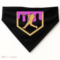 Baseball Drip Ice Cream Sprinkles USA-Made Doggie Bandana thumb 0