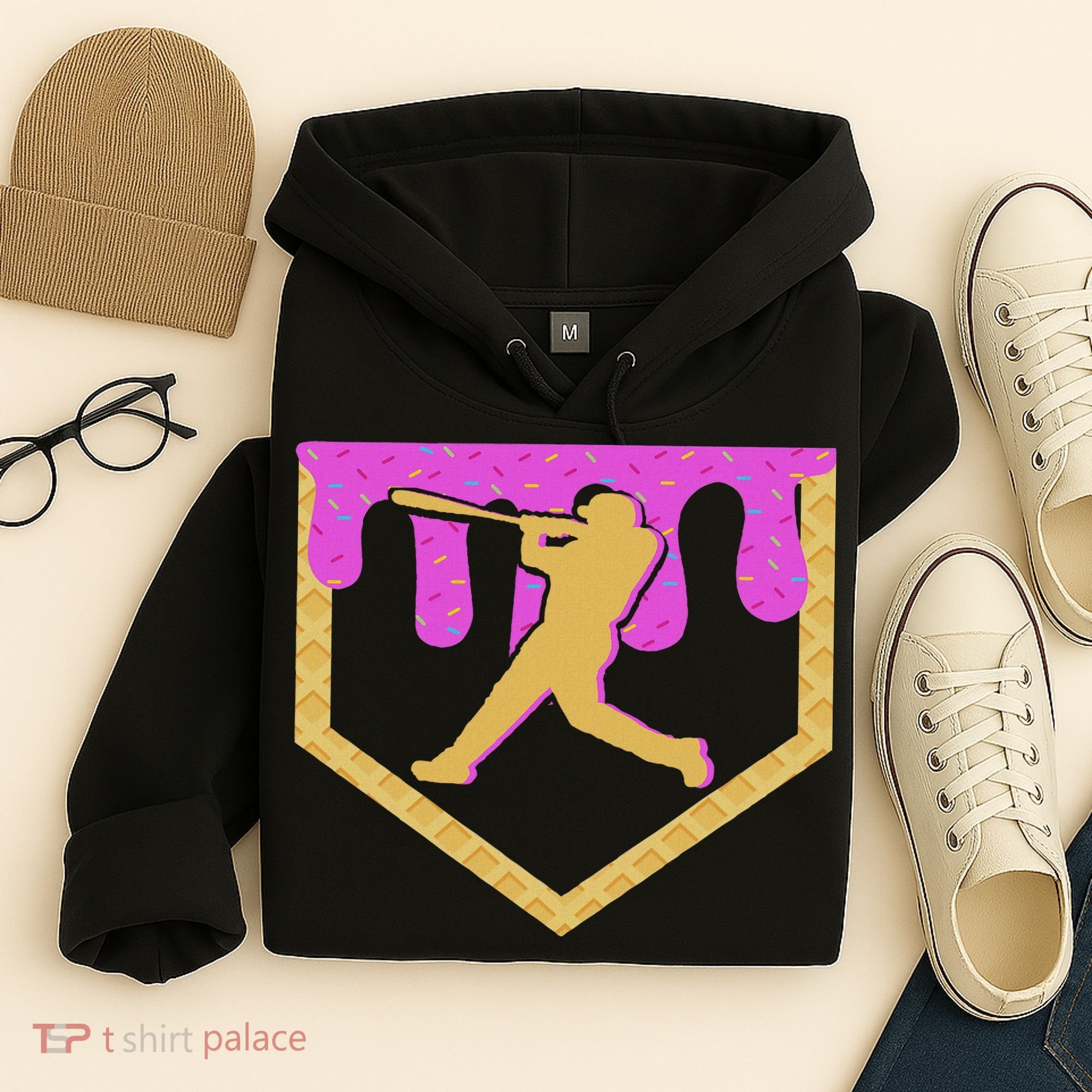 Baseball Drip Ice Cream Sprinkles Hoodie