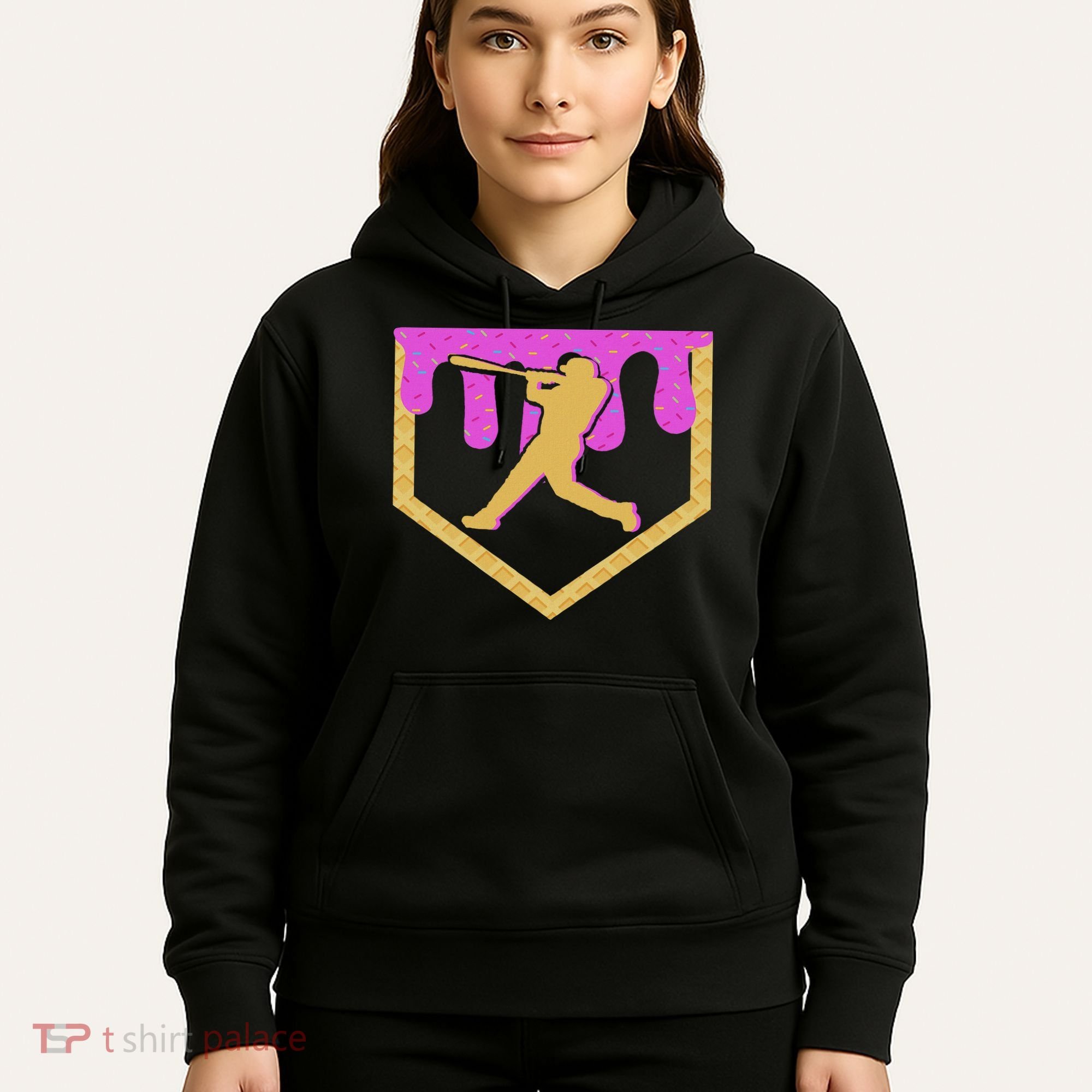 Baseball Drip Ice Cream Sprinkles Hoodie