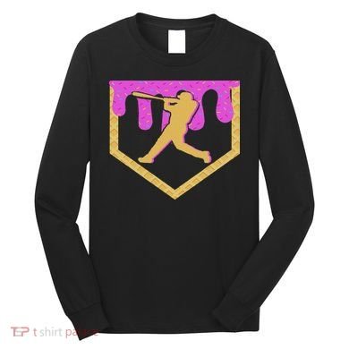 Baseball Drip Ice Cream Sprinkles Long Sleeve Shirt