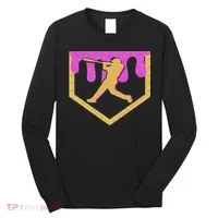 Baseball Drip Ice Cream Sprinkles Long Sleeve Shirt thumb 0