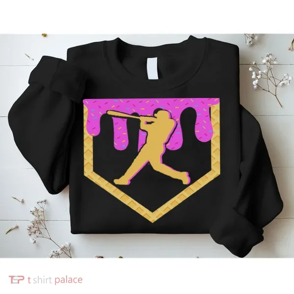 Baseball Drip Ice Cream Sprinkles Sweatshirt