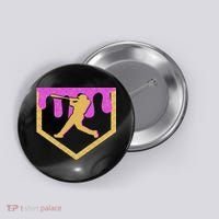 Baseball Drip Ice Cream Sprinkles Button thumb 0