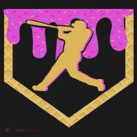 Baseball Drip Ice Cream Sprinkles Polo thumb 3