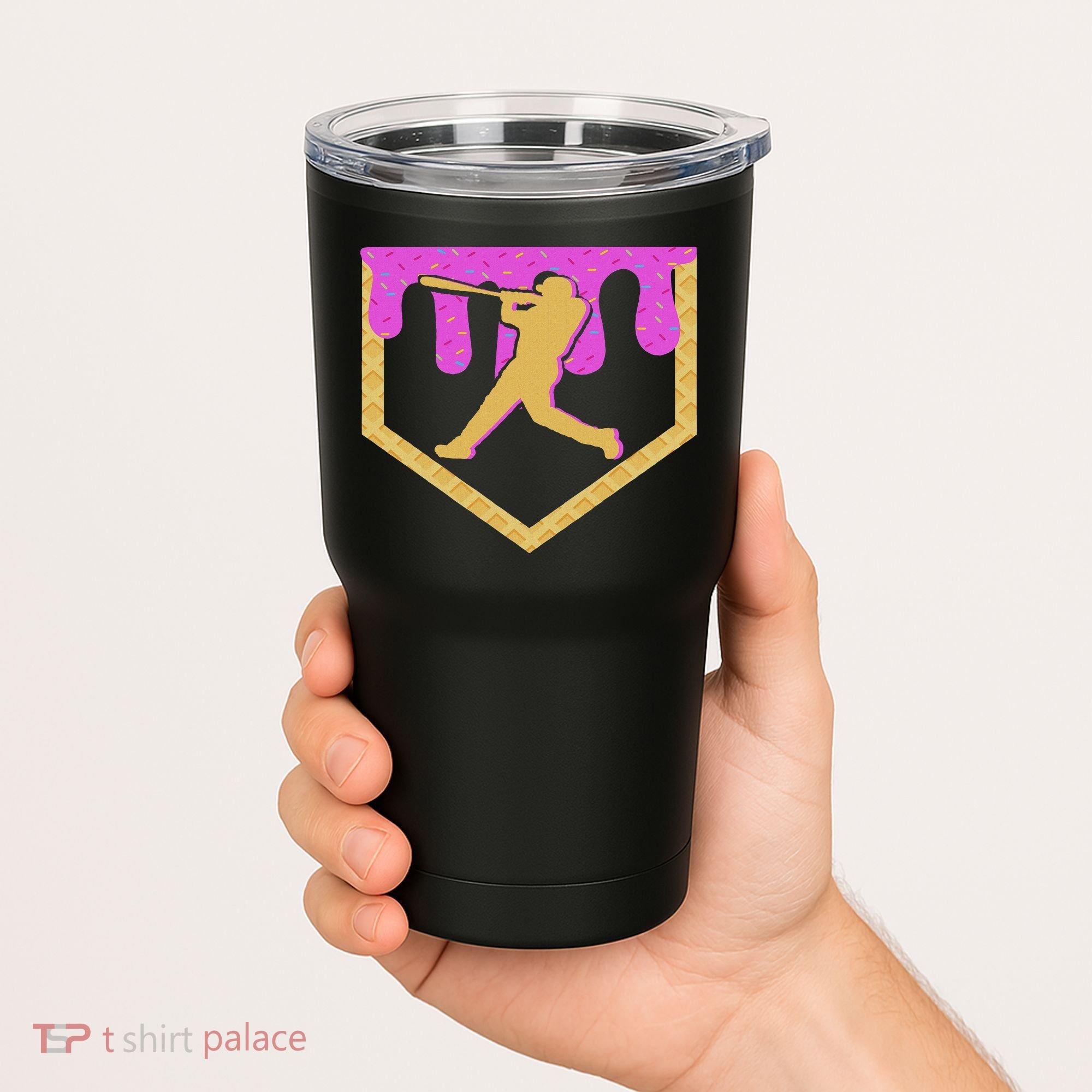 Baseball Drip Ice Cream Sprinkles Tumbler