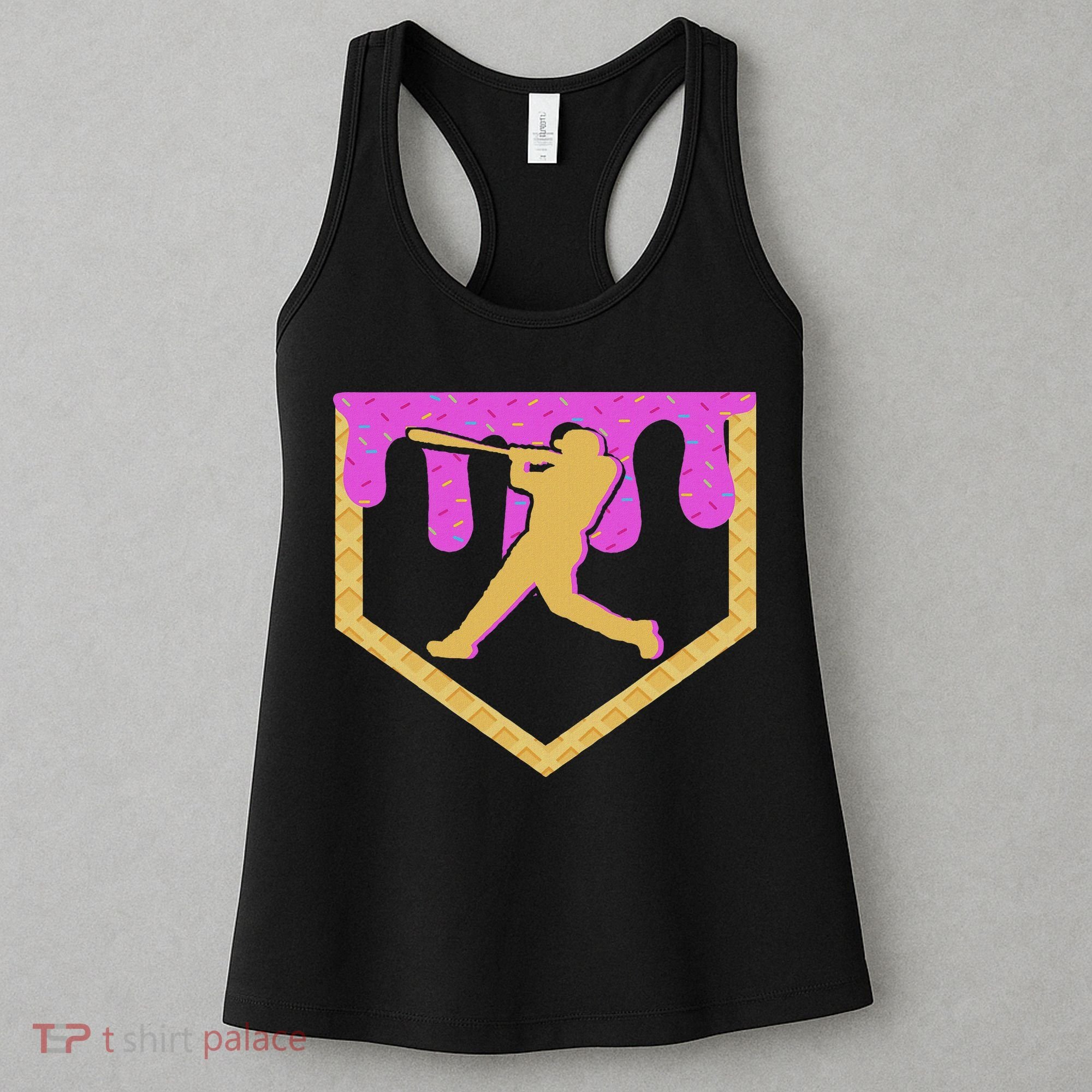 Baseball Drip Ice Cream Sprinkles Women's Tank Top