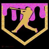 Baseball Drip Ice Cream Sprinkles Baby Bodysuit thumb 2
