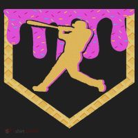 Baseball Drip Ice Cream Sprinkles Hat thumb 2