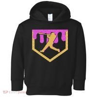 Baseball Drip Ice Cream Sprinkles Toddler Hoodie thumb 0