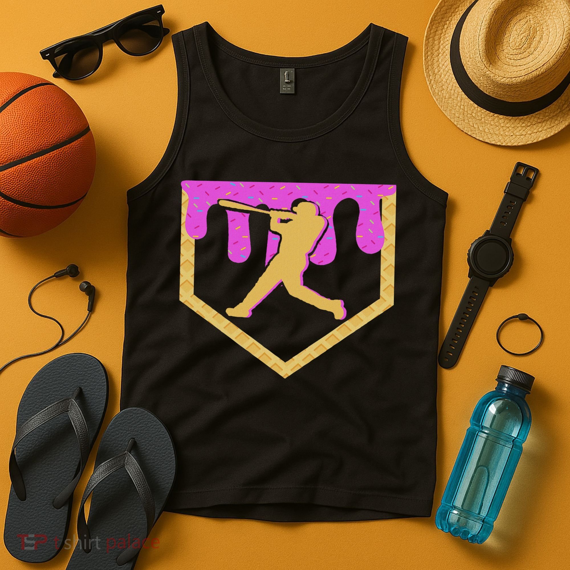 Baseball Drip Ice Cream Sprinkles Tank Top