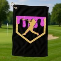 Baseball Drip Ice Cream Sprinkles Golf Towel thumb 1