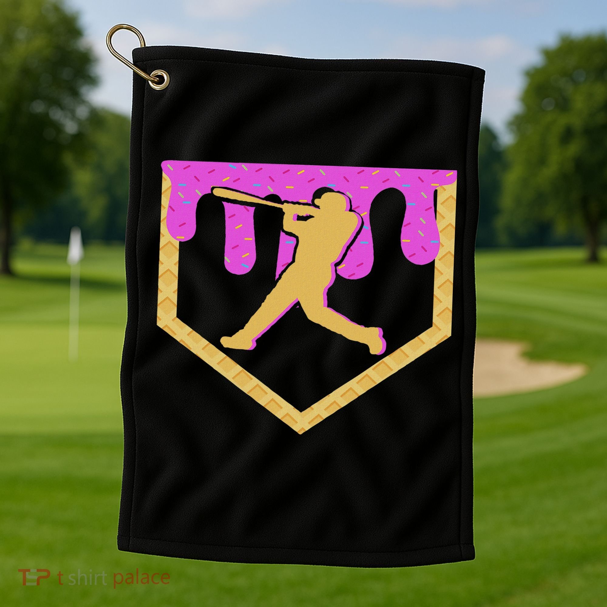 Baseball Drip Ice Cream Sprinkles Golf Towel