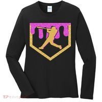 Baseball Drip Ice Cream Sprinkles Women's Long Sleeve Shirt thumb 0