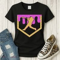 Baseball Drip Ice Cream Sprinkles Women's T-Shirt thumb 3