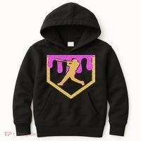 Baseball Drip Ice Cream Sprinkles Kids Hoodie thumb 0