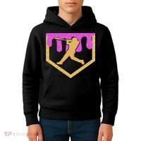 Baseball Drip Ice Cream Sprinkles Kids Hoodie thumb 4