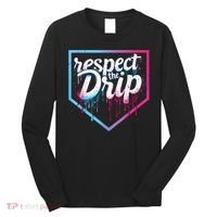 Baseball Drip Ice Cream Drip Baseball Long Sleeve Shirt thumb 0