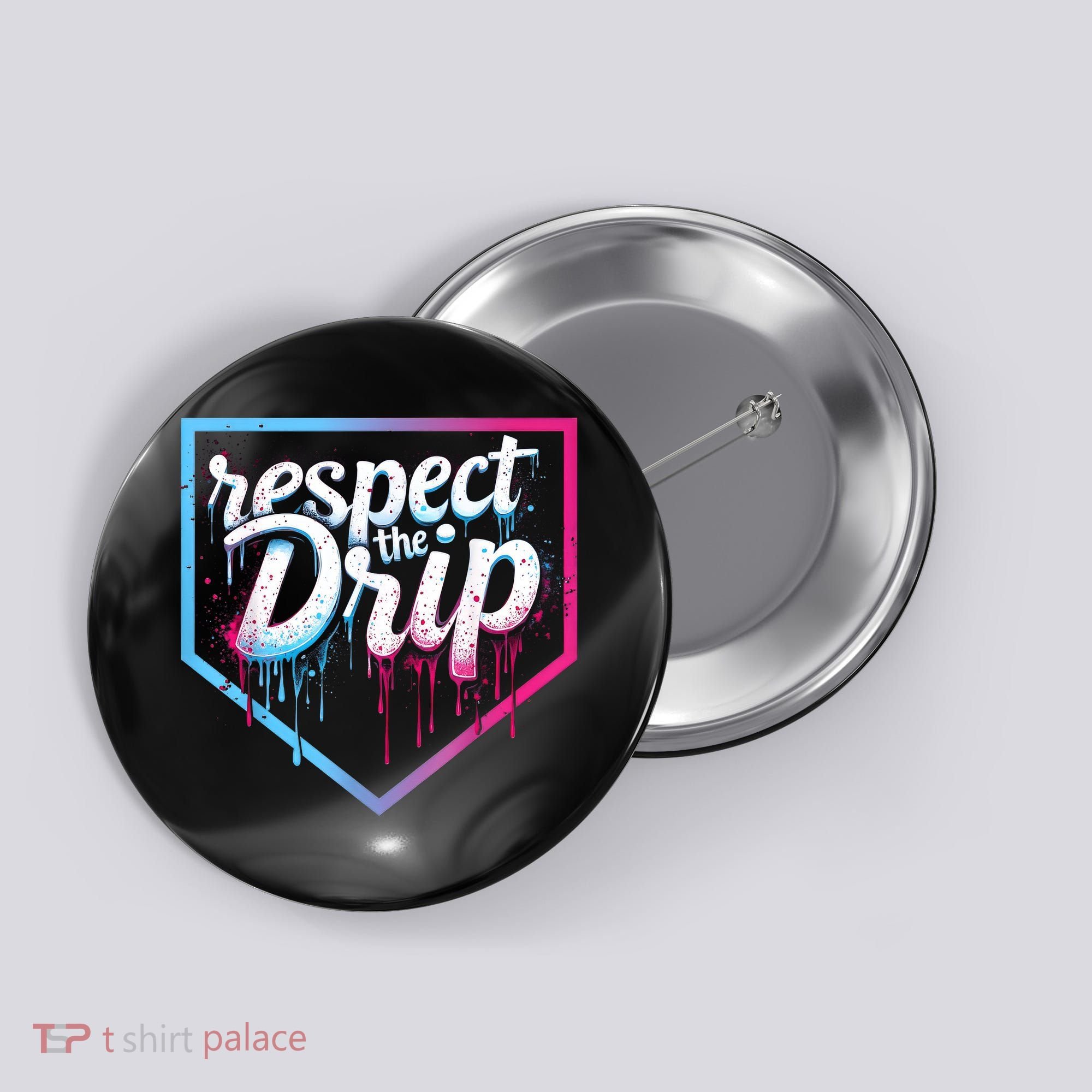 Baseball Drip Ice Cream Drip Baseball Button