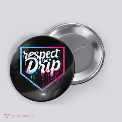 Baseball Drip Ice Cream Drip Baseball Button