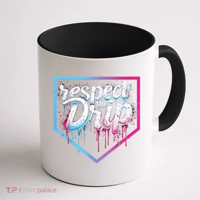 Baseball Drip Ice Cream Drip Baseball Coffee Mug back