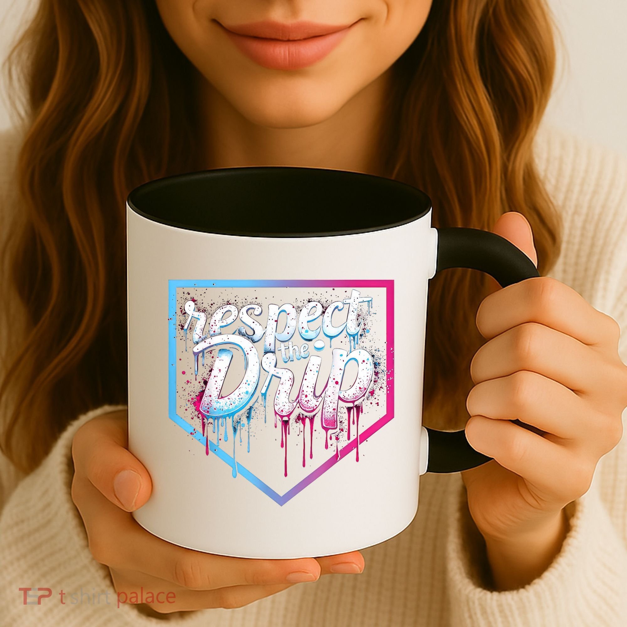 Baseball Drip Ice Cream Drip Baseball Coffee Mug