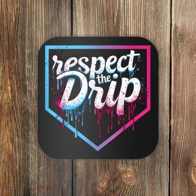Baseball Drip Ice Cream Drip Baseball Coaster
