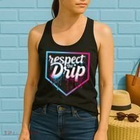 Baseball Drip Ice Cream Drip Baseball Women's Tank Top thumb 2