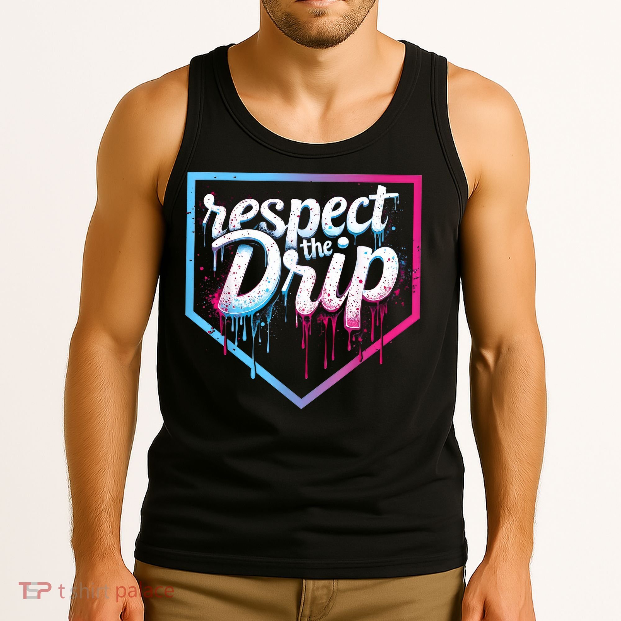 Baseball Drip Ice Cream Drip Baseball Tank Top