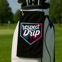 Baseball Drip Ice Cream Drip Baseball Golf Towel thumb 2