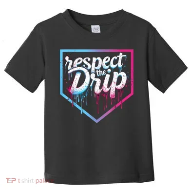 Baseball Drip Ice Cream Drip Baseball Toddler T-Shirt