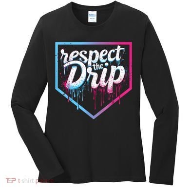 Baseball Drip Ice Cream Drip Baseball Women's Long Sleeve Shirt