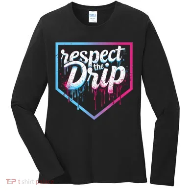 Baseball Drip Ice Cream Drip Baseball Women's Long Sleeve Shirt
