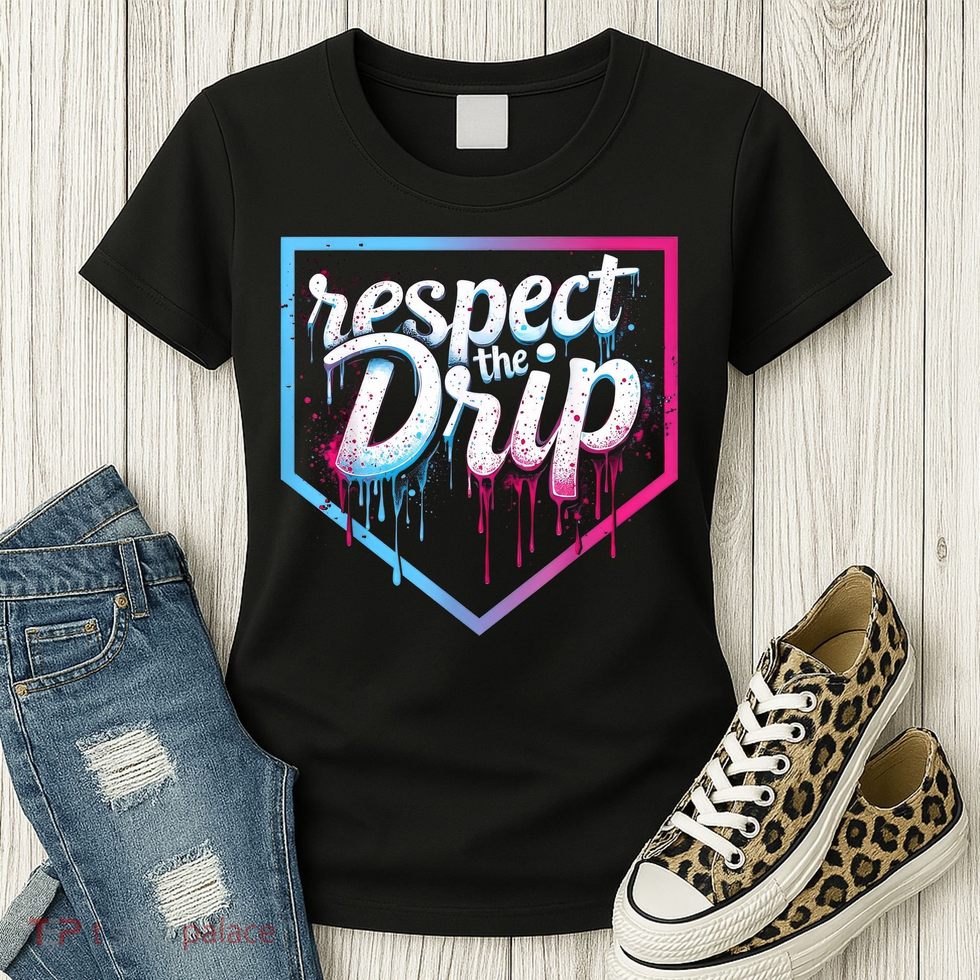 Baseball Drip Ice Cream Drip Baseball Women's T-Shirt