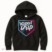 Baseball Drip Ice Cream Drip Baseball Kids Hoodie thumb 0