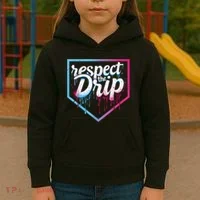 Baseball Drip Ice Cream Drip Baseball Kids Hoodie thumb 3
