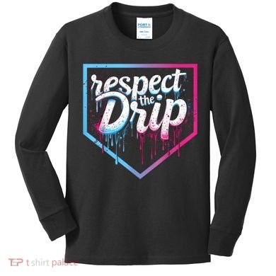 Baseball Drip Ice Cream Drip Baseball Kids Long Sleeve Shirt