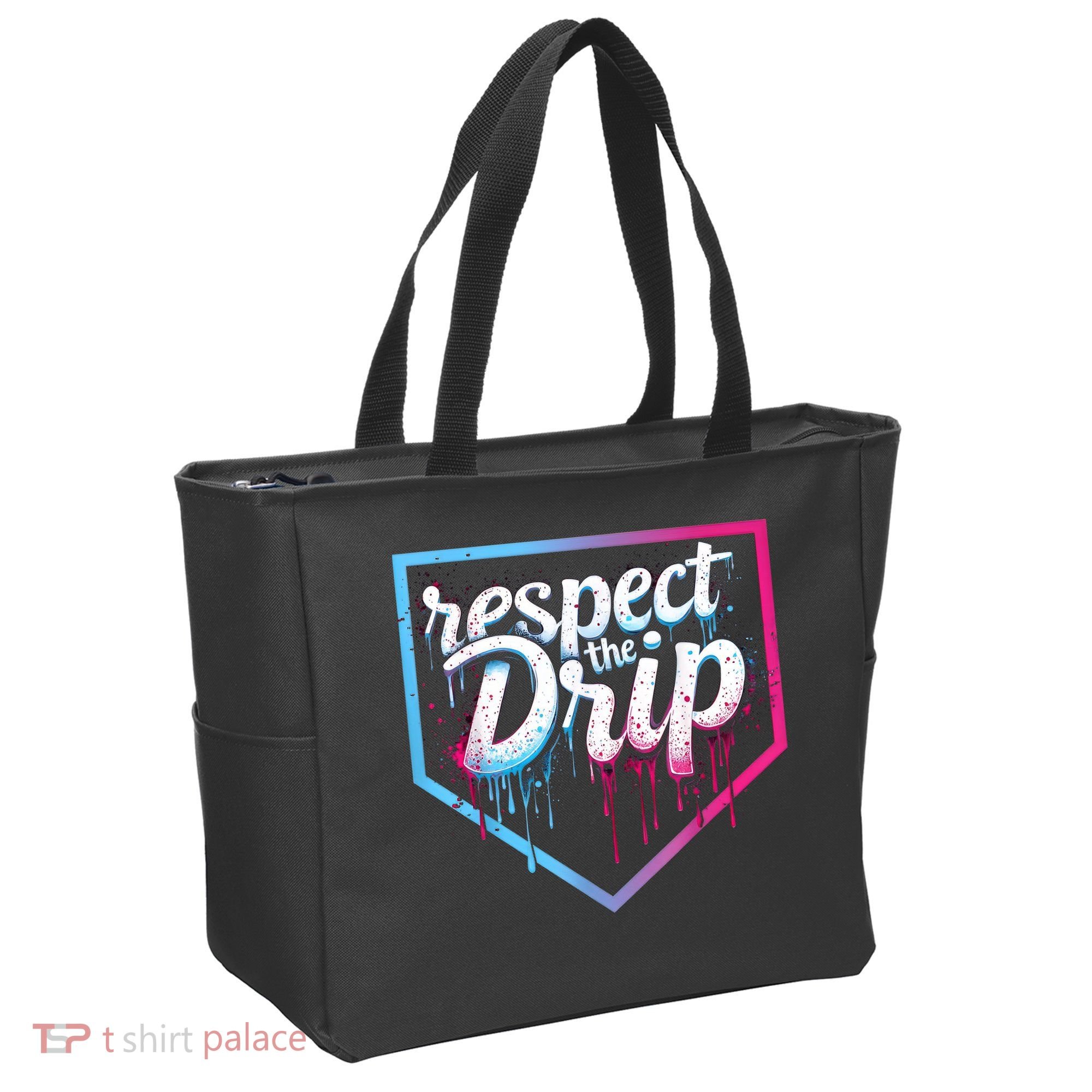 Baseball Drip Ice Cream Drip Baseball Tote Bag