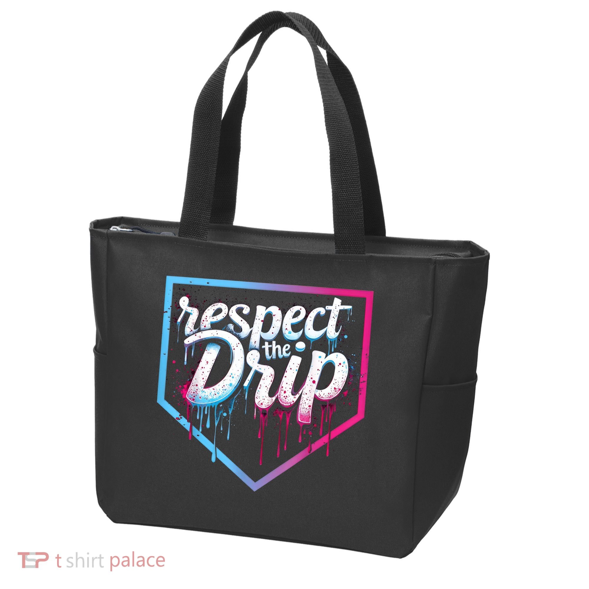 Baseball Drip Ice Cream Drip Baseball Tote Bag