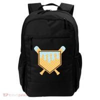Baseball Drip Ice Cream Waffle Cone Bat Sports Backpack thumb 0