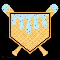 Baseball Drip Ice Cream Waffle Cone Bat Sports Coffee Mug thumb 5