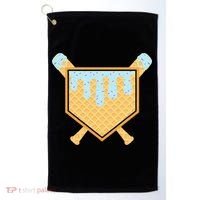 Baseball Drip Ice Cream Waffle Cone Bat Sports Golf Towel thumb 0